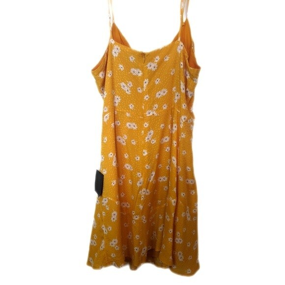 Lulu's Carefree Cutie Yellow Floral Print Tie Strap mini dress NWT size XS - Picture 8 of 13